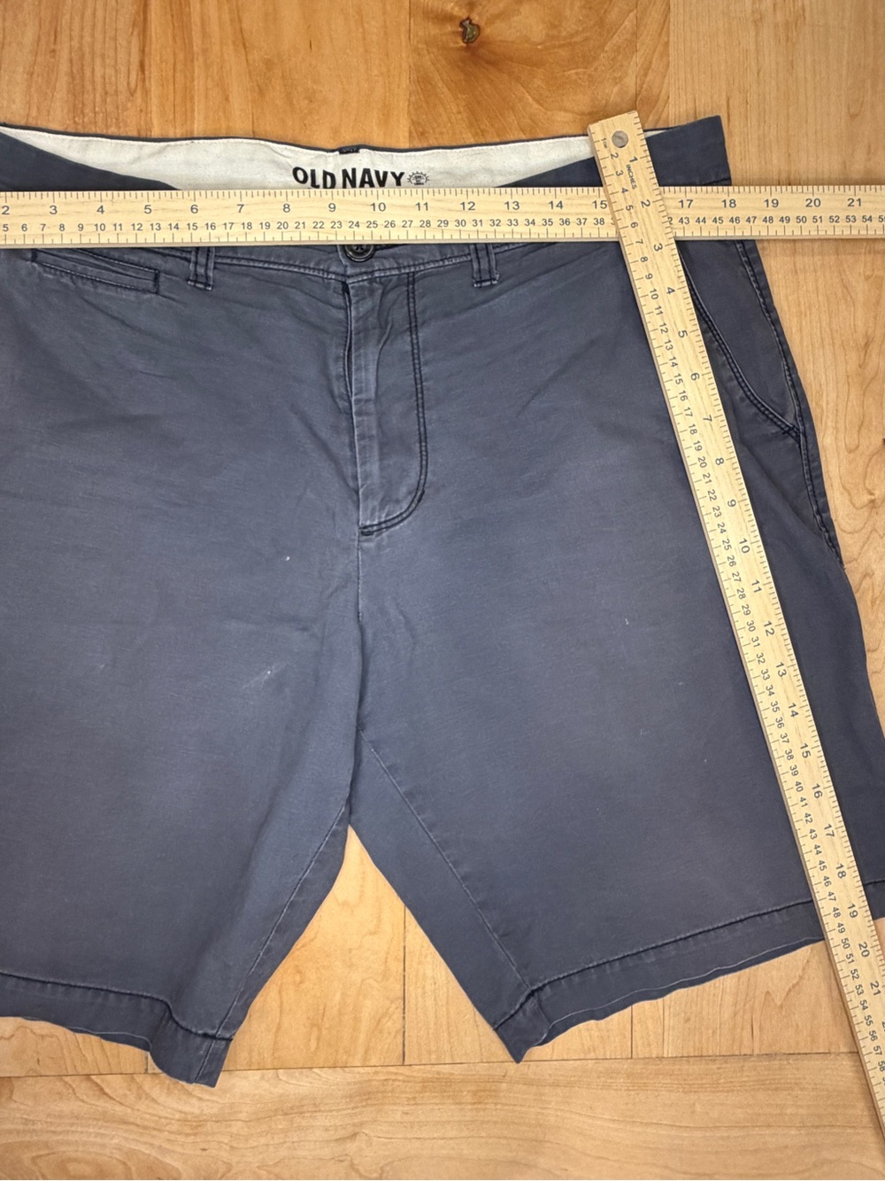 Old Navy Men's Dark Blue Flat Front Chino Shorts